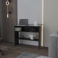 thumbnail image 2 of FM FURNITURE Vail Console Table With Open Storage Black Engineered Wood, 2 of 7
