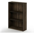 thumbnail image 3 of Furinno JAYA Simple Home 3-Tier Adjustable Shelf Bookcase, Columbia Walnut, 3 of 6