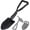 Black-18in, variant on REDCAMP Military Folding Handle Shovel, Entrenching Survival tool camping shovel with cover