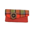 thumbnail image 1 of Handmade Beaded Jute Clutch Purse Womens Triangle Red||Yellow, 1 of 2