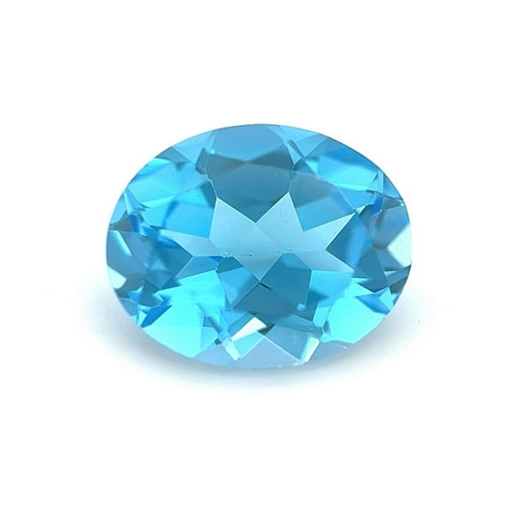Certified Natural 2.75 Carat Swiss Blue Topaz Oval Shape Brilliant Cut 10x8 mm Loose Gemstone December Birthstone