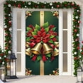 thumbnail image 6 of Btomtd Christmas Themed Door Cover for Holiday Season with Large Bow Pattern Decoration and Front Door Curtains for Front Entryway Decor - 35.43"x78.74", B, 6 of 6