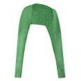 thumbnail image 5 of Lovskoo 2024 Cropped Cardigan Sweaters for Women Open Front Ladies Solid Color Short Long Sleeve Jacket Knit Tops Green, 5 of 6