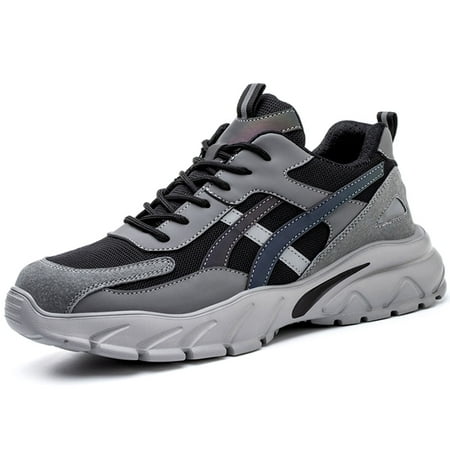 OwnShoe Men s Safety Shoes Composite Toe Work Sneakers Lightweight Non-Slip Industrial Boots