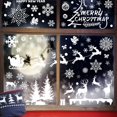 thumbnail image 2 of 9 Feuilles d'Autocollants de Fenêtre de Noël, Flocons de Neige Décoration de Noël Autocollants de Fenêtre de Noël Réutilisables Électrostatiques PVC Autocollant de Fenêtre de Noël, 2 of 5