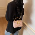 thumbnail image 4 of Bolso de mano estilo retro de moda 2025, nuevo estilo, pequeño bolso cuadrado informal con diamantes estilo Chanel, bolso de hombro de alta gama, 4 of 5