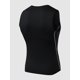 thumbnail image 2 of TFixol Camiseta sin mangas de compresión para hombre, chaleco sin mangas con cuello redondo, corte ajustado de secado rápido, 2 of 8