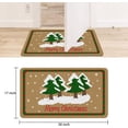 thumbnail image 5 of Vintage Joy Pattern Kitchen Mat Christmas Door Mat Indoor Thanksgiving Floor Mat Kitchen Mat Non Slip Scratch Absorbent Snow Kitchen Mat Door Mat 30" X 17", 5 of 6