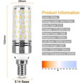 thumbnail image 2 of Toopower 4 Pcs E14 LED Light Bulbs 12W Equivalent to 100W Halogen Bulbs, 6000K White, 1400lm No Flicker, 2 of 7