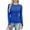 #A Blue, variant on No Boundaries Long Sleeve Tops for Women Crew Neck Slim Fit Undershirts Casual Stretch Ribbed Knit Tee Shirts