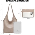 thumbnail image 3 of West Slouchy Hobo Bags for Women Soft Designer Shoulder Purses Ladies Top Handle Handbag, 3 of 5