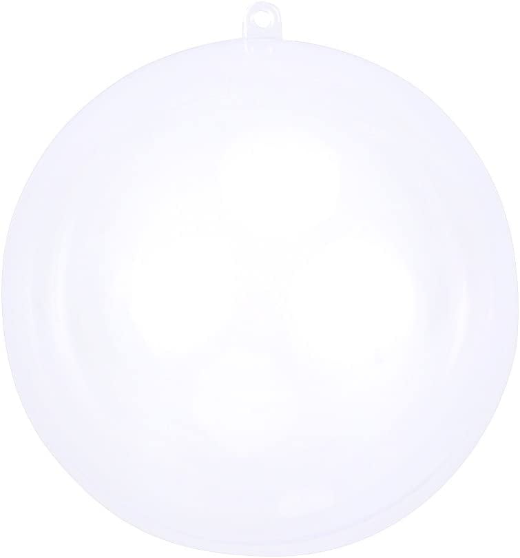 HTOOQ 20cm Clear Plastic Acrylic Bath Bomb Mold Shells Molding Balls Fillable Christmas Tree