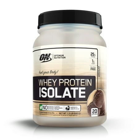 Optimum Nutrition Whey Protein Isolate, Chocolate, 25g Protein, 20