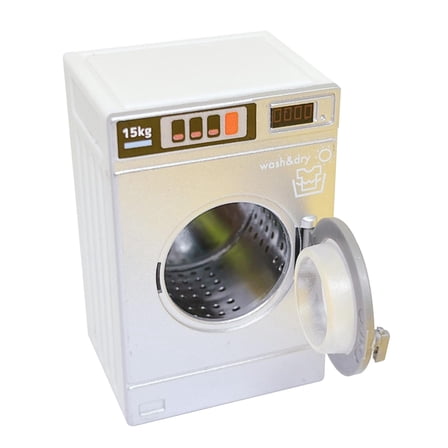 Dollhouse Washing Machine 1:12 Kids Pretend Toy for Holiday Present Ages 3-6