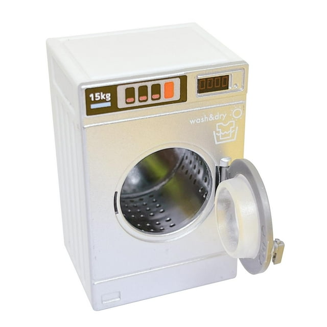 Machine à Laver pour Maison de Poupée 1/12 Compétences Motrices Fines Laveuse Durable Jouet de Simulation pour Enfants