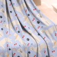 thumbnail image 3 of Golden Retriever Dog with Cherry and Rainbow Blanket,Comfortable Soft Flannel Throw Blanket,All Season,Warm Lightweight Blankets for Sofa Bed Couch Living Room Chair,50"x60"(130x150cm), 3 of 4
