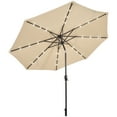 thumbnail image 3 of Patiojoy 10 ft Patio Market Umbrella w/Solar Powered LED Light Beige, 3 of 9