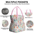 thumbnail image 3 of Pioneer Flower Floral Print Pattern Drawstring Lunch Bag Women - Drawstring Lunch Bag Insulated for Work Office - Stain-Resistant Large Lunchbags for Women with Multi-Pockets, 3 of 6