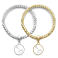 thumbnail image 1 of Culture Lotus Hand Simple Illustration Pattern Lover Bracelet Bangle Pendant Jewelry Couple Chain, 1 of 3