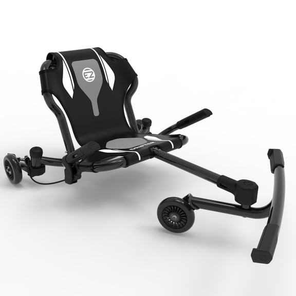 EzyRoller: Drifter X - Black - Ride-On Scooter, Cambering Motion, Pedal Free Cart, Hand Brakes, Extendable Frame, 154lb Capacity, Adults & Kids Age 6 
