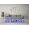 thumbnail image 3 of Ahgly Company Machine Washable Indoor Round Persian Blue Traditional Area Rugs, 3' Round, 3 of 4
