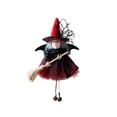 thumbnail image 2 of SUYOLL Halloween Tulle Witch Apron Broom Shaped Hanging Ornament For Creepy Party Wall Hooks Festive Decor For Home Door, 2 of 6