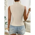 thumbnail image 4 of Women'S 2025 Summer Sleeveless Vest Casual Fully-Lined Slim Work Fashion Petite Elegant Tops Champagne S, 4 of 9