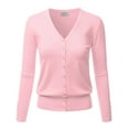 thumbnail image 1 of Women's V-Neck Button Down Long Sleeve Classic Knit Cardigan Sweater, 1 of 4