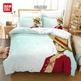 thumbnail image 3 of Japanese Anime Cartoon One Piece Bedding Set Luffy Duvet Cover Set Single Double Large Bedroom Bed Decoration, 3 of 5