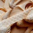 thumbnail image 5 of Homewish 3D Dragon Print Kitchen Curtains,Magical Wildlife Black Out Curtains Pack of 2 (42x63 Each),Cream, 5 of 6