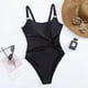 thumbnail image 3 of Traje de baño de una pieza sexy de alta calidad, bikini ajustado de color sólido para mujer, 3 of 6
