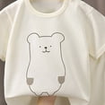 thumbnail image 4 of CAUYDY Toddler Baby Girl Summer Clothes Outfit Funny Letter T-Shirt Top Short Set Infant Girl Clothes 6 12 18 months 2T 3T 4T 5T 6T 7T 8T 9T Girls Summer Set (Sizes 18-24 Months,H03-Beige), 4 of 4