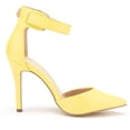 thumbnail image 3 of Dream Pairs Women's Ankle Strap Stilettos Pointed Toe High Heel Pumps Shoes OPPOINTED-ANKLE YELLOW Size 10, 3 of 5