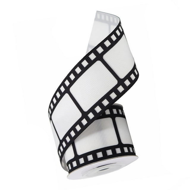 GUOOL Filmstrip Ribbon, 4.5 M, DIY Decoration Material Made of Polyester, Gift Wrapping Ribbon for Cake Boxes, Theme Party, Wedding Decor 3.8cm