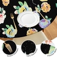 thumbnail image 4 of Pioneer Flower Floral Print Pattern Round Fitted Tablecloth with Elastic Edge,Dining Table Cover Waterproof,Outdoor Round Tablecloth for Camping,Dining,Indoor and Outdoor, 4 of 7