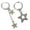 B, variant on Gothic Punk Metal Drop Earrings Silver Color Star Crosses Pendientes Fashionable Rock Ear Jewelry for Women Men