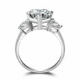 thumbnail image 3 of HeartsAndYou 3ct Heart Cut Moissanite Engagement Ring for Women Trillion Accent Trilogy 18k White Gold over Silver, 3 of 9