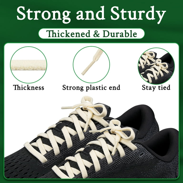 Pairs 6MM Shoelaces for Brooks Ghost 16, Flat Shoe Laces