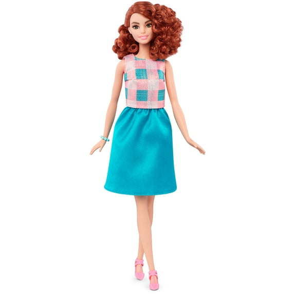 Barbie Fashionistas Doll Terrific Teal, Tall Body, Redhead