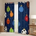 thumbnail image 2 of Homewish Cartoon Football Soccer Black Out Curtains, Kawaii Basketball Golf Curtains Pack of 2 (42x63 Each), Dreamy Stars Print Bedroom Curtains, Black Out Curtains Room Decor, 2 of 6