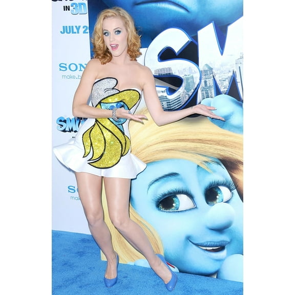 Katy Perry At Arrivals For The Smurfs Premiere, The Ziegfeld Theatre, New York, Ny July 24, 2011. Photo By Kristin CallahanEverett Collection Celebrity (8 x 10)