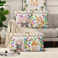 thumbnail image 6 of Spring Pillow Covers 30x30 Set of 4, Bunny Rabbit Easter Decorations Pillow Covers Farmhouse Gnomes Throw Pillows Cover Eggs Holiday Throw Cushion Case for Home Sofa Couch Car Bedroom Outdoor, 6 of 6