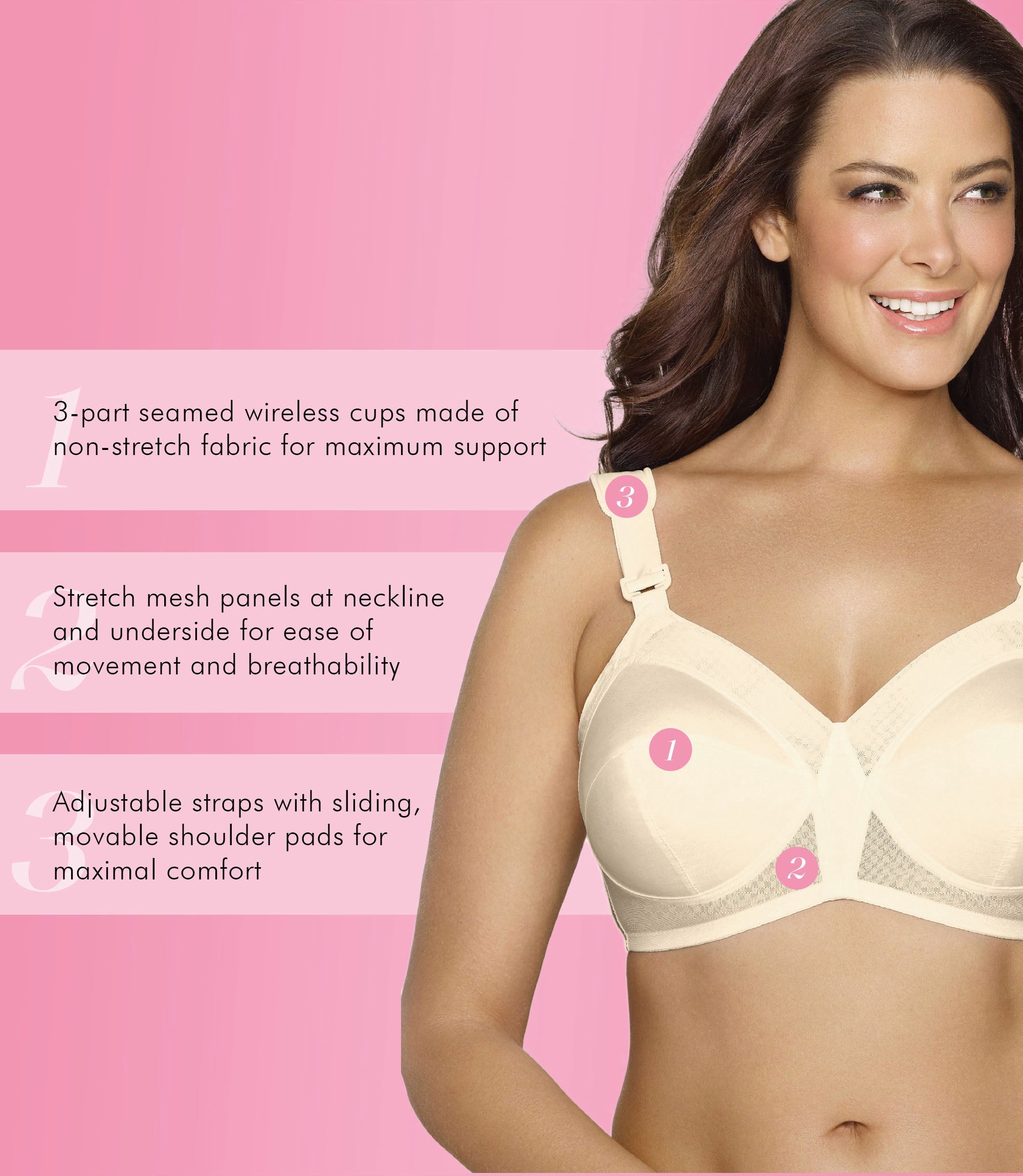 Exquisite Form 5100532 Fully® Original Wireless Full-Coverage Bra with Back Closure
