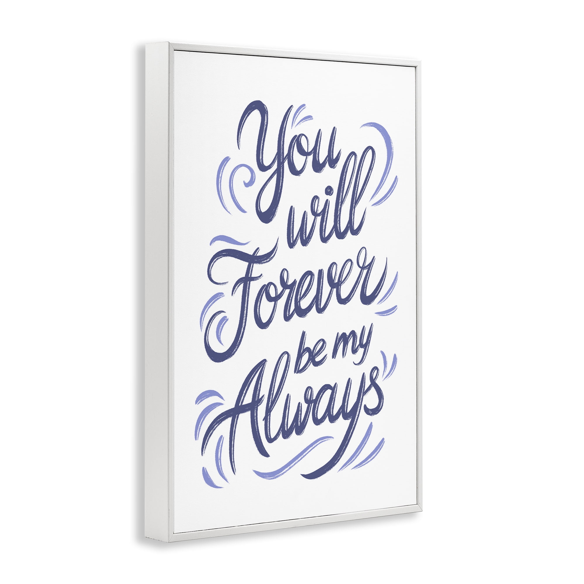 Stupell Industries Forever Be My Always White Framed Giclee Art, design by Martina Pavlova