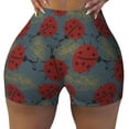 thumbnail image 2 of Uemuo Ladybug Pattern Women Workout Impact Shorts Scrunch Butt Lifting Gym Shorts Seamless Booty Biker Shorts-Large, 2 of 8