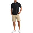 thumbnail image 2 of CAMISETAS POLO CHIC para Hombres de Manga Corta Livianas de Ajuste Regular para Negocios Casual Camiseta Sólida de Golf M Negra, 2 of 6