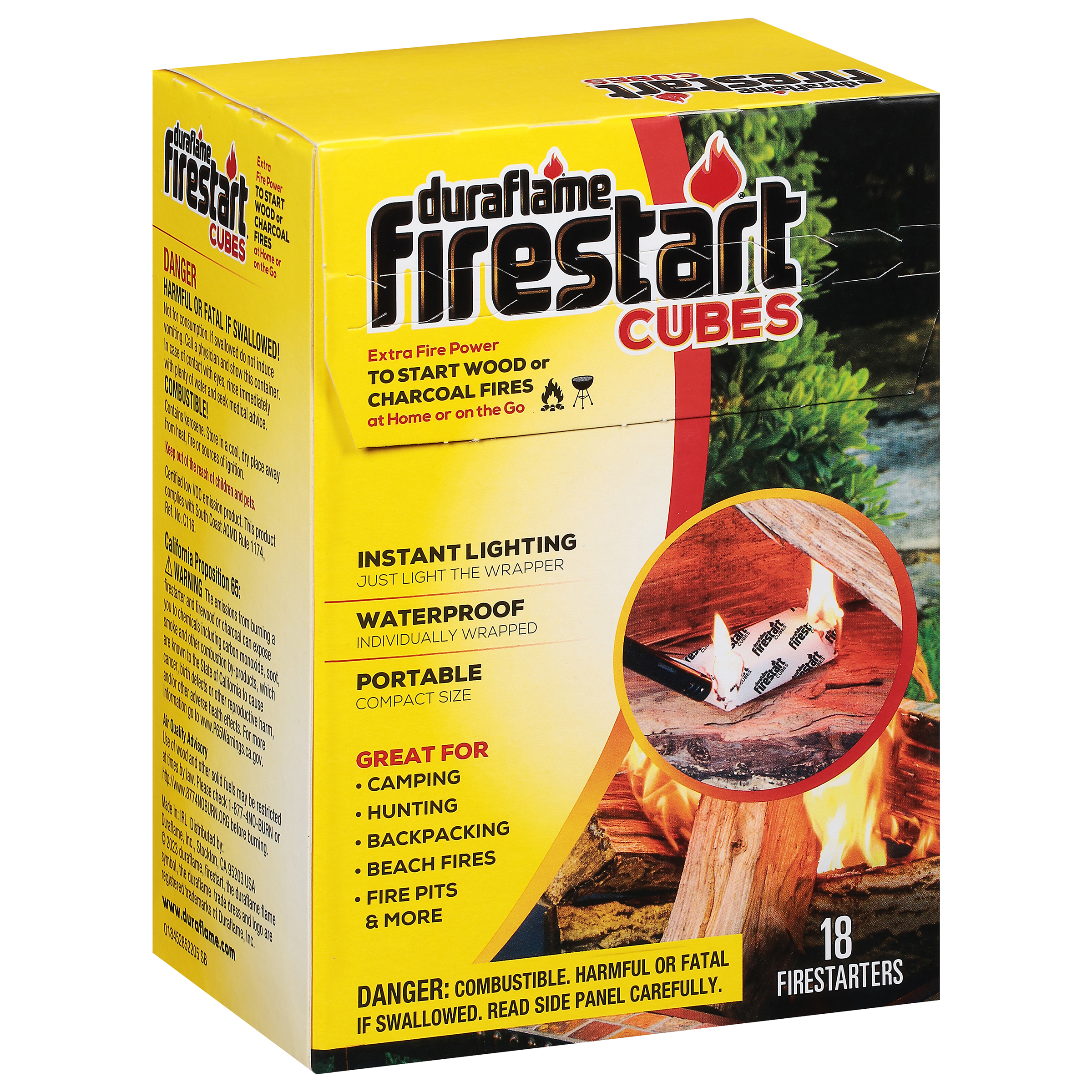 Duraflame Firestart Cubes 18-Ct Fire Starters for Wood and Charcoal Fires