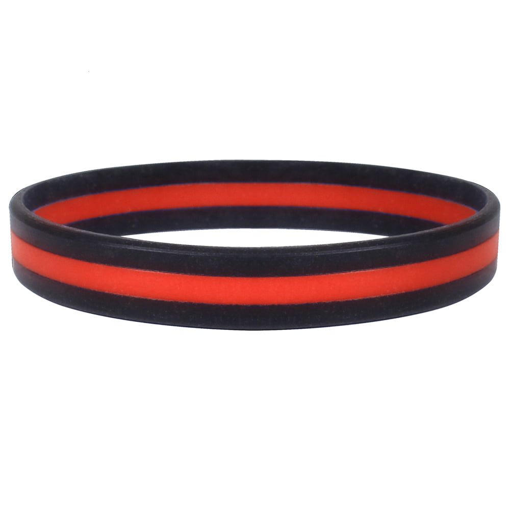 Rothco Silicone Thin Red Line Bracelet 1181 8