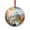 Pattern, variant on Christmas Ornament Watercolor Sun Rising Over Hawaii In The Ocean Round Ornament Tropical Palm Trees Beach Sunset Holiday Present Ideas