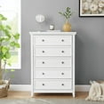 thumbnail image 2 of Modern 5 Drawers Dresser 5 Drawers Cabinet, Chest of Drawers Closet Organizers and Storage Clothes Storage Drawers Cabinet for Living Room, Farmhouse Dresser Organizer (White), 2 of 12